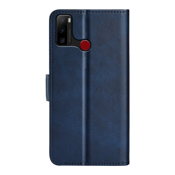 For Ulefone note 10 Dual-side Magnetic Buckle Leather Phone Case(Dark Blue)