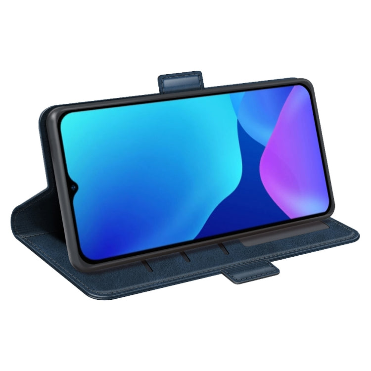 For Ulefone note 10 Dual-side Magnetic Buckle Leather Phone Case(Dark Blue)