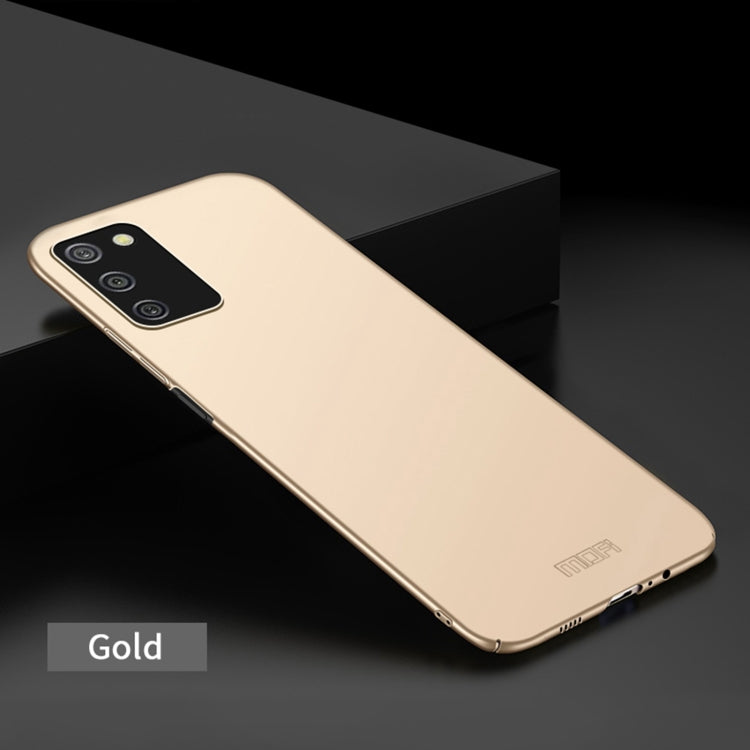 For Samsung Galaxy A02s EU / A03s / M02s / F02s MOFI Frosted PC Ultra-thin Hard Case(Gold)