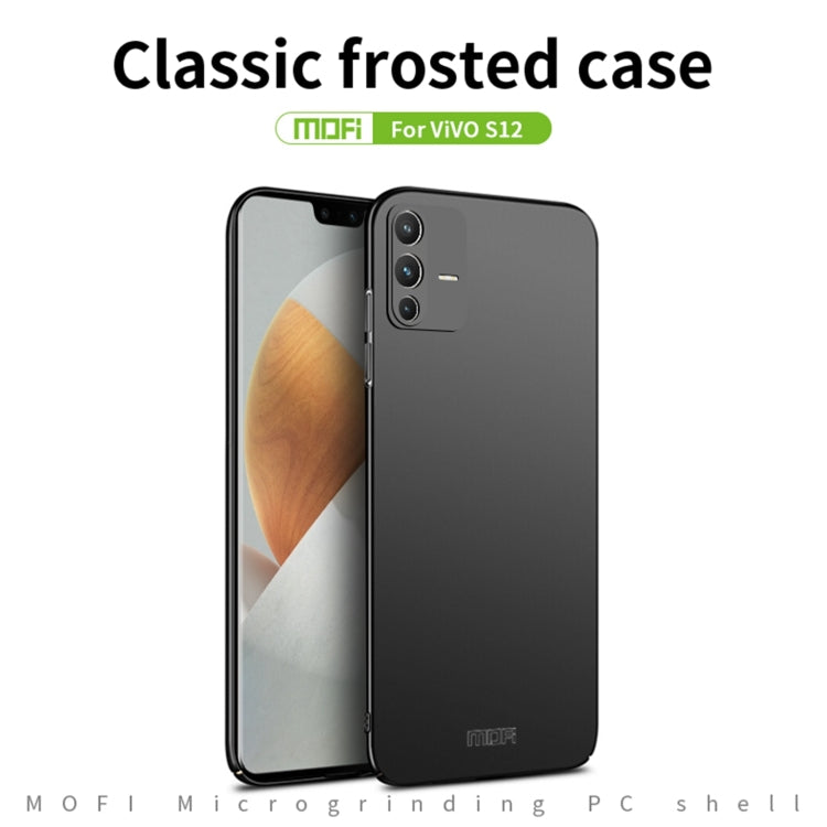 For vivo V23 5G / S12 MOFI Frosted PC Ultra-thin Hard Case(Red)