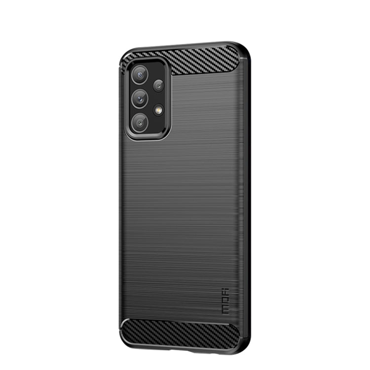 For Samsung Galaxy A23 / M23 / F23 MOFI Gentleness Series Brushed Texture Carbon Fiber Soft TPU Case(Black)