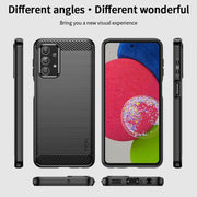 For Samsung Galaxy A23 / M23 / F23 MOFI Gentleness Series Brushed Texture Carbon Fiber Soft TPU Case(Black)