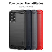 For Samsung Galaxy A23 / M23 / F23 MOFI Gentleness Series Brushed Texture Carbon Fiber Soft TPU Case(Black)