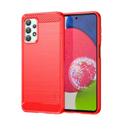 For Samsung Galaxy A23 / M23 / F23 MOFI Gentleness Series Brushed Texture Carbon Fiber Soft TPU Case(Red)