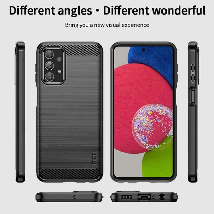 For Samsung Galaxy A23 / M23 / F23 MOFI Gentleness Series Brushed Texture Carbon Fiber Soft TPU Case(Red)