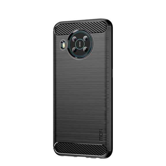 For Nokia X100 MOFI Gentleness Series Brushed Texture Carbon Fiber TPU Phone Case(Black)