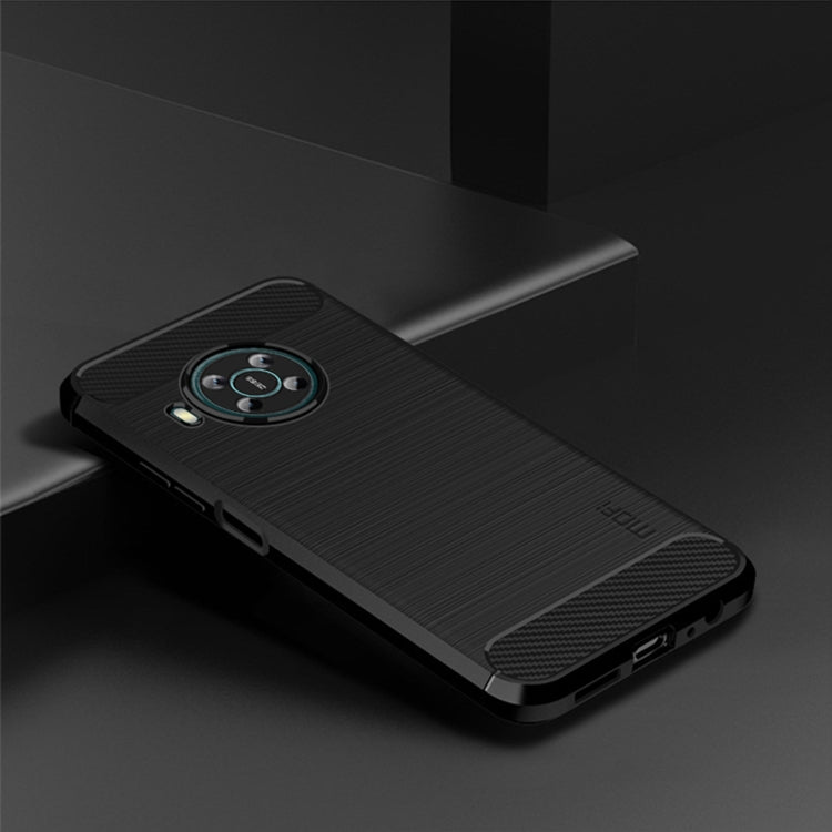 For Nokia X100 MOFI Gentleness Series Brushed Texture Carbon Fiber TPU Phone Case(Black)
