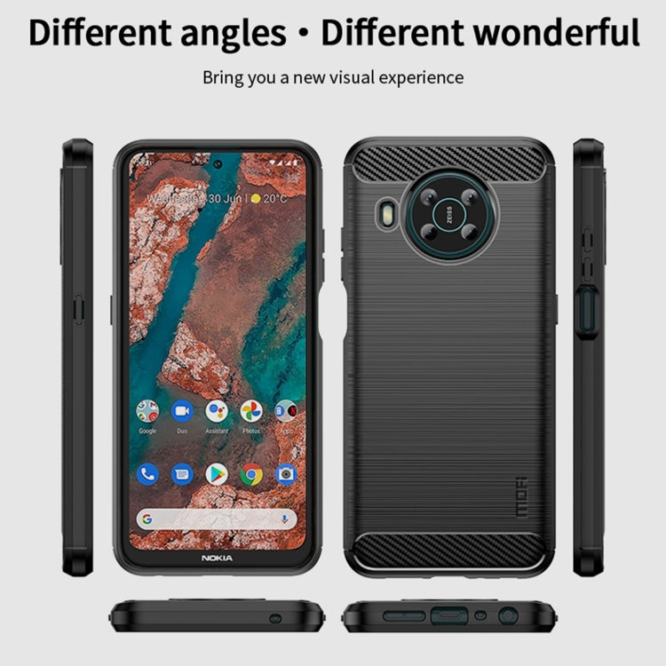 For Nokia X100 MOFI Gentleness Series Brushed Texture Carbon Fiber TPU Phone Case(Black)