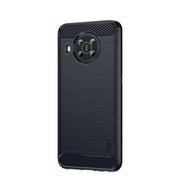 For Nokia X100 MOFI Gentleness Series Brushed Texture Carbon Fiber TPU Phone Case(Blue)