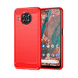 For Nokia X100 MOFI Gentleness Series Brushed Texture Carbon Fiber TPU Phone Case(Red) - Nokia Cases by MOFI | Online Shopping South Africa | PMC TechLife | Buy Now Pay Later Mobicred