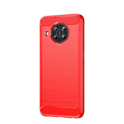 For Nokia X100 MOFI Gentleness Series Brushed Texture Carbon Fiber TPU Phone Case(Red)