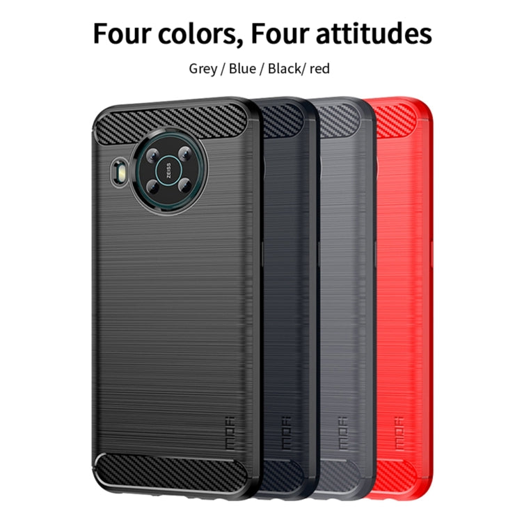 For Nokia X100 MOFI Gentleness Series Brushed Texture Carbon Fiber TPU Phone Case(Red)
