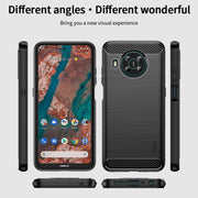 For Nokia X100 MOFI Gentleness Series Brushed Texture Carbon Fiber TPU Phone Case(Red)