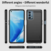 For Oneplus Nord N200 5G MOFI Gentleness Series Brushed Texture Carbon Fiber Soft TPU Phone Case(Blue)