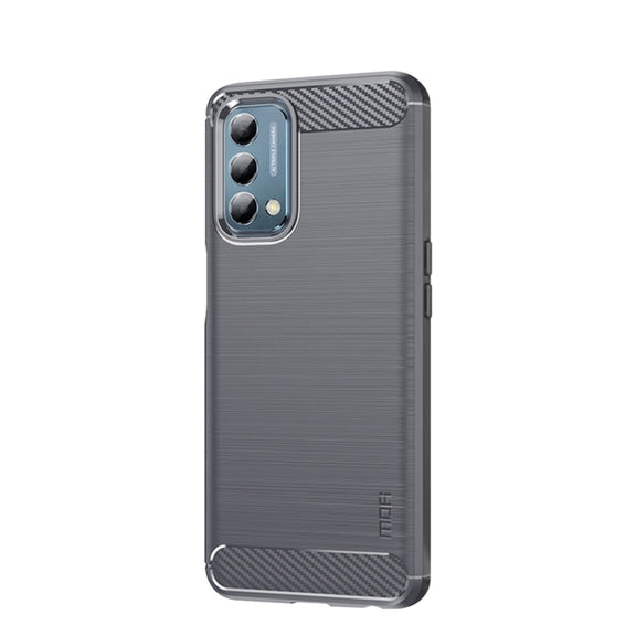 For Oneplus Nord N200 5G MOFI Gentleness Series Brushed Texture Carbon Fiber Soft TPU Phone Case(Gray)