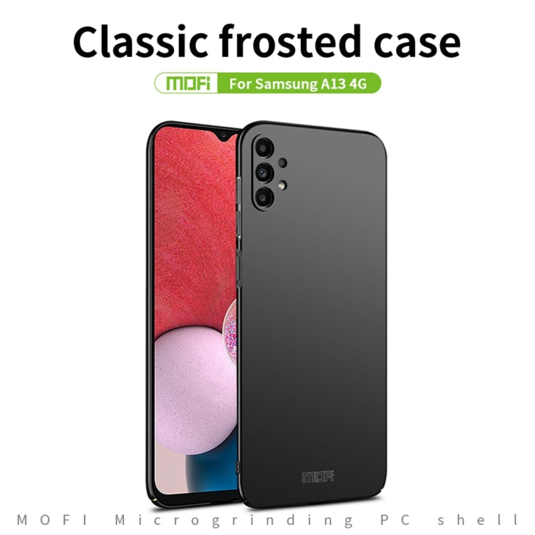 For Samsung Galaxy A13 4G MOFI Frosted PC Ultra-thin Hard Case(Black)