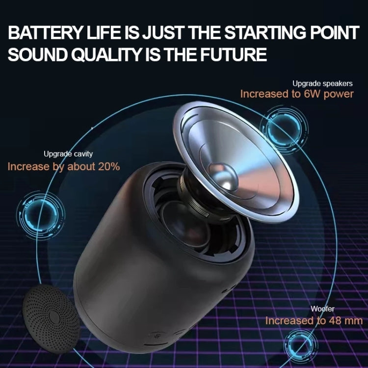 T&G TG288 TWS Portable LED Light Bluetooth Speaker(Gray)