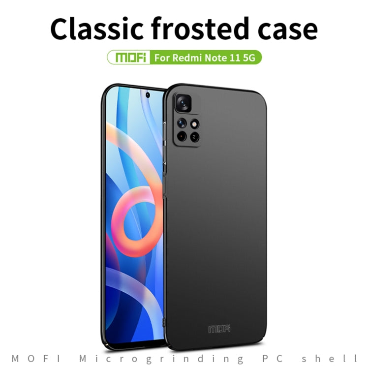 For Redmi Note 11 5G / Note11S 5G / Poco M4 Pro 5G MOFI Frosted PC Ultra-thin Hard  Phone Case(Black)