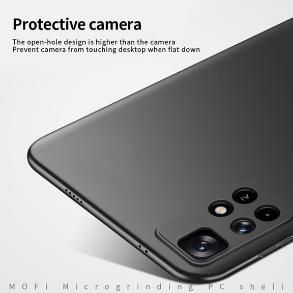For Redmi Note 11 5G / Note11S 5G / Poco M4 Pro 5G MOFI Frosted PC Ultra-thin Hard  Phone Case(Black)