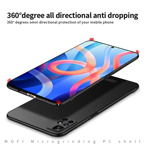 For Redmi Note 11 5G / Note11S 5G / Poco M4 Pro 5G MOFI Frosted PC Ultra-thin Hard  Phone Case(Red)