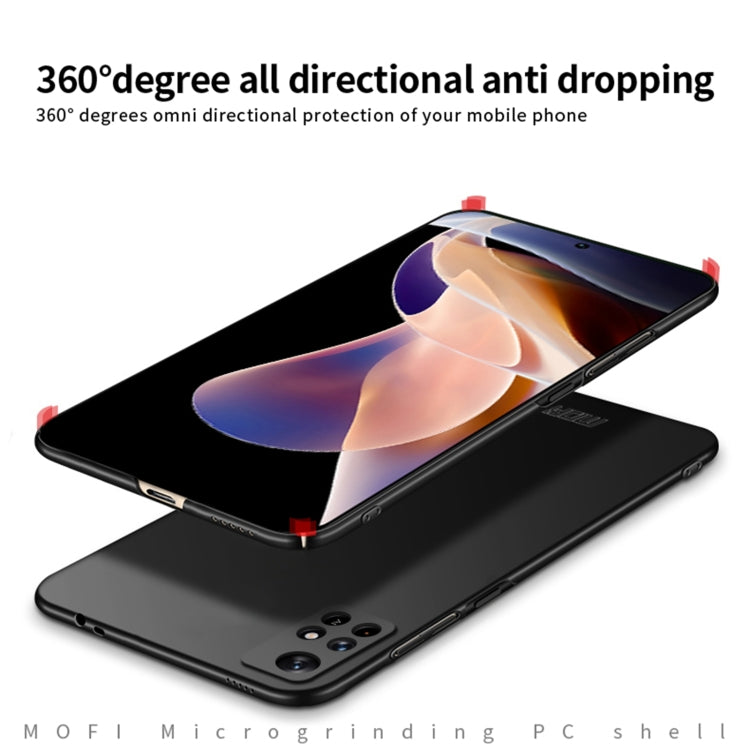For Xiaomi Redmi Note 11 Pro 5G / Note 11 Pro+ 5G MOFI Frosted PC Ultra-thin Hard  Phone Case(Red)
