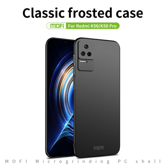 For Xiaomi Redmi K50 / K50 Pro MOFI Frosted PC Ultra-thin Hard  Phone Case(Blue)