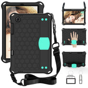 For Lenovo X306 / X606 / K10 Honeycomb EVA + PC Shockproof Tablet Case with Strap(Black+Mint Green)