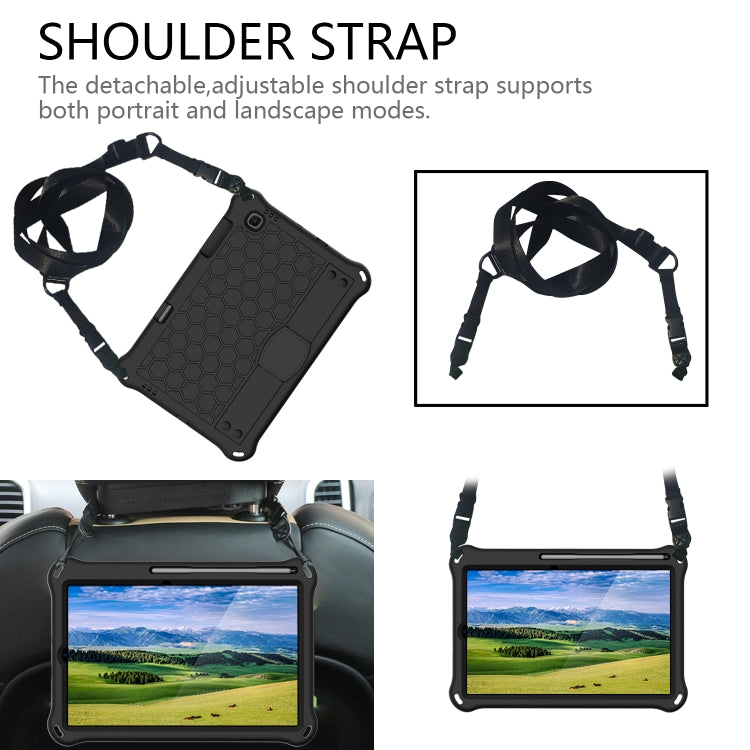 For Lenovo X306 / X606 / K10 Honeycomb EVA + PC Shockproof Tablet Case with Strap(Black+Black)