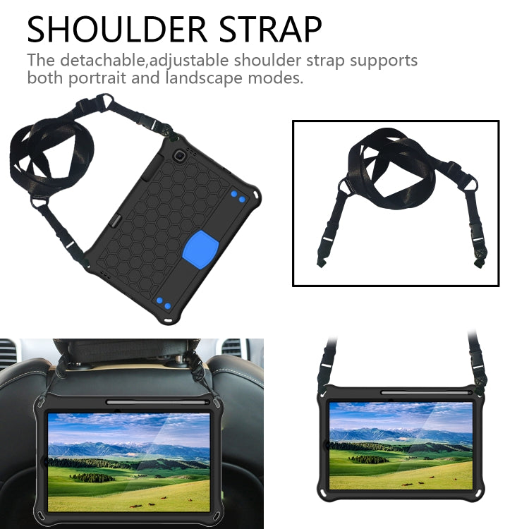 For Lenovo X306 / X606 / K10 Honeycomb EVA + PC Shockproof Tablet Case with Strap(Black+Blue)