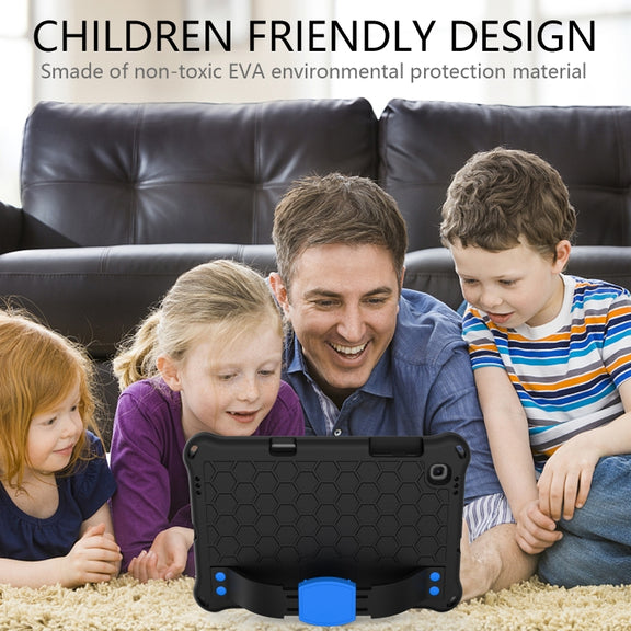 For Lenovo X306 / X606 / K10 Honeycomb EVA + PC Shockproof Tablet Case with Strap(Black+Blue)