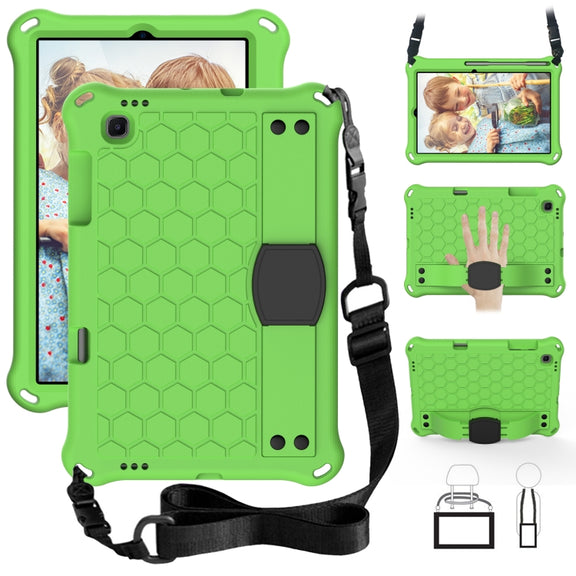 For Lenovo X306 / X606 / K10 Honeycomb EVA + PC Shockproof Tablet Case with Strap(Green+Black)