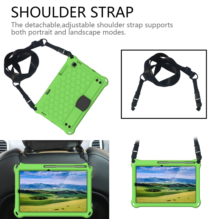 For Lenovo X306 / X606 / K10 Honeycomb EVA + PC Shockproof Tablet Case with Strap(Green+Black)