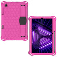 For Lenovo X306 / X606 / K10 Honeycomb EVA + PC Shockproof Tablet Case with Strap(Rose Red+Black) - Lenovo by PMC TechLife | Online Shopping South Africa | PMC TechLife | Buy Now Pay Later Mobicred