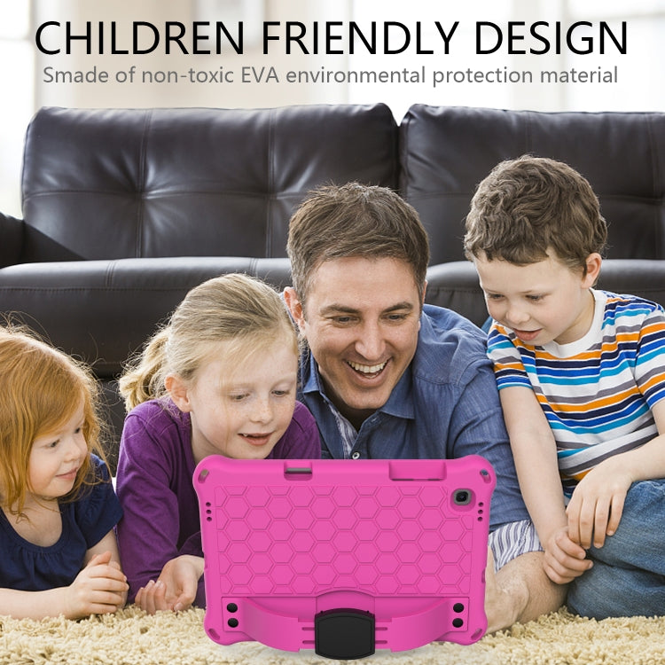 For Lenovo X306 / X606 / K10 Honeycomb EVA + PC Shockproof Tablet Case with Strap(Rose Red+Black)
