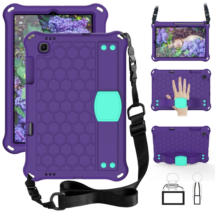 For Lenovo X306 / X606 / K10 Honeycomb EVA + PC Shockproof Tablet Case with Strap(Purple+Mint Green)