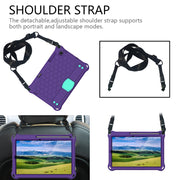 For Lenovo X306 / X606 / K10 Honeycomb EVA + PC Shockproof Tablet Case with Strap(Purple+Mint Green)