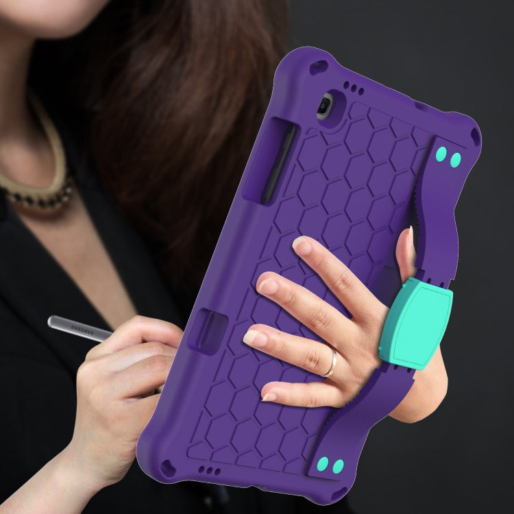 For Lenovo X306 / X606 / K10 Honeycomb EVA + PC Shockproof Tablet Case with Strap(Purple+Mint Green)