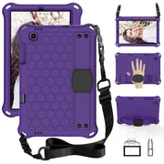 For Lenovo X306 / X606 / K10 Honeycomb EVA + PC Shockproof Tablet Case with Strap(Purple+Black)