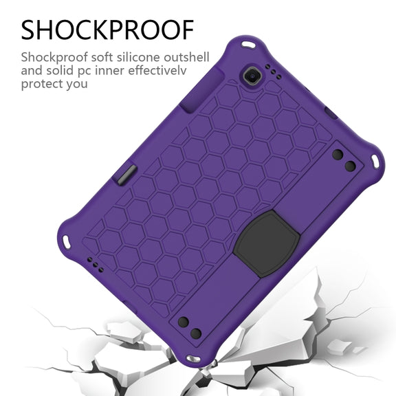 For Lenovo X306 / X606 / K10 Honeycomb EVA + PC Shockproof Tablet Case with Strap(Purple+Black)