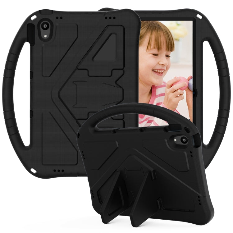 For Motorola Moto Tab G70 EVA Shockproof Tablet Case with Holder(Black)
