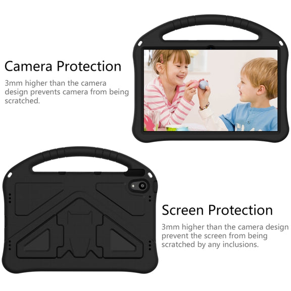 For Motorola Moto Tab G70 EVA Shockproof Tablet Case with Holder(Black)