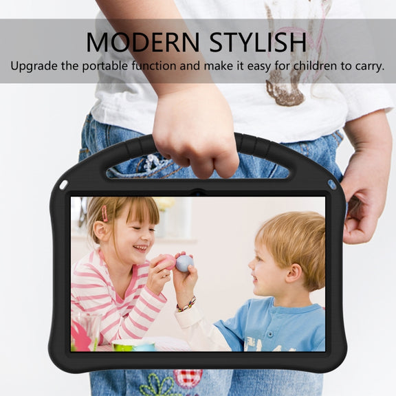 For Motorola Moto Tab G70 EVA Shockproof Tablet Case with Holder(Black)