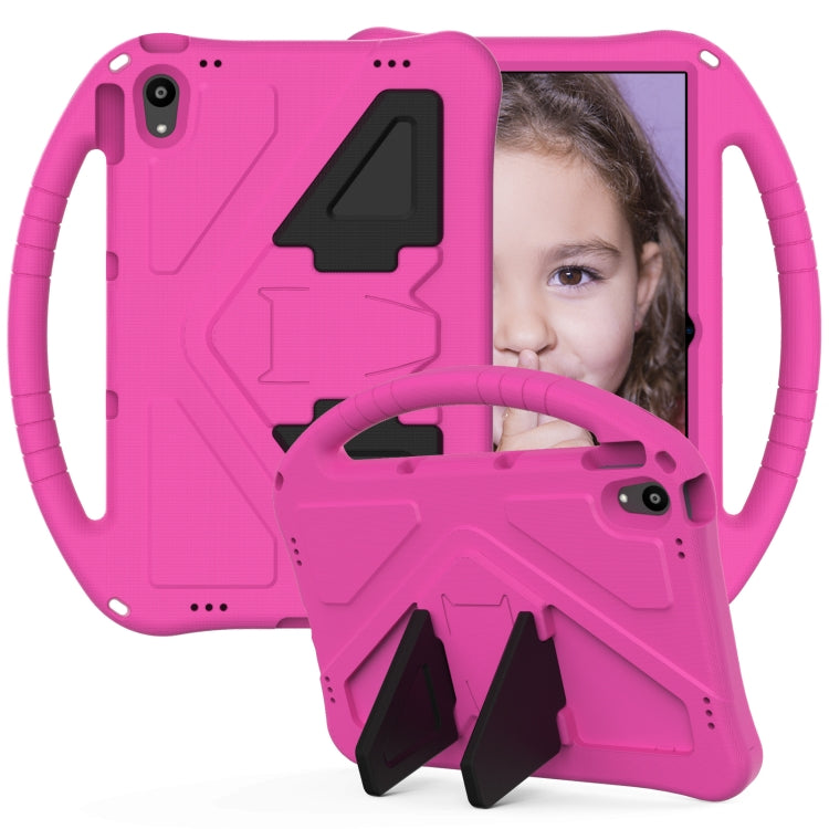 For Motorola Moto Tab G70 EVA Shockproof Tablet Case with Holder(Rose Red)