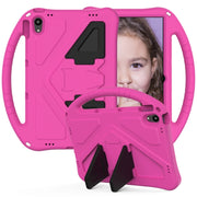 For Motorola Moto Tab G70 EVA Shockproof Tablet Case with Holder(Rose Red)