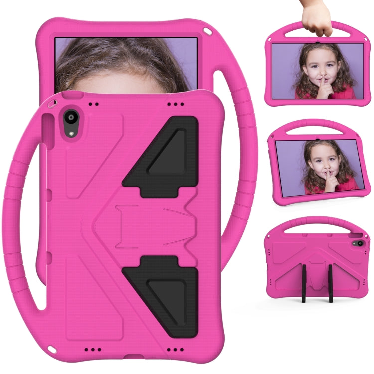 For Motorola Moto Tab G70 EVA Shockproof Tablet Case with Holder(Rose Red)