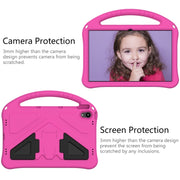 For Motorola Moto Tab G70 EVA Shockproof Tablet Case with Holder(Rose Red)