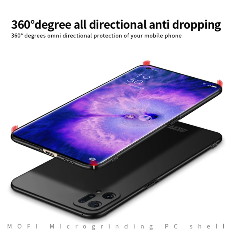 For OPPO Find X5 MOFI Frosted PC Ultra-thin Hard Case(Black)