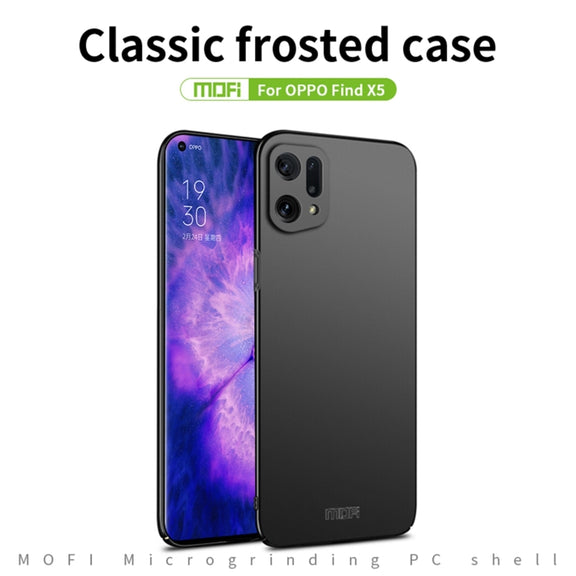 For OPPO Find X5 MOFI Frosted PC Ultra-thin Hard Case(Gold)