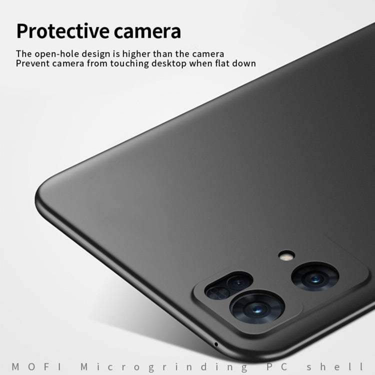 For OPPO Reno7 Pro MOFI Frosted PC Ultra-thin Hard Case(Black)