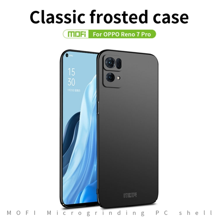For OPPO Reno7 Pro MOFI Frosted PC Ultra-thin Hard Case(Red)